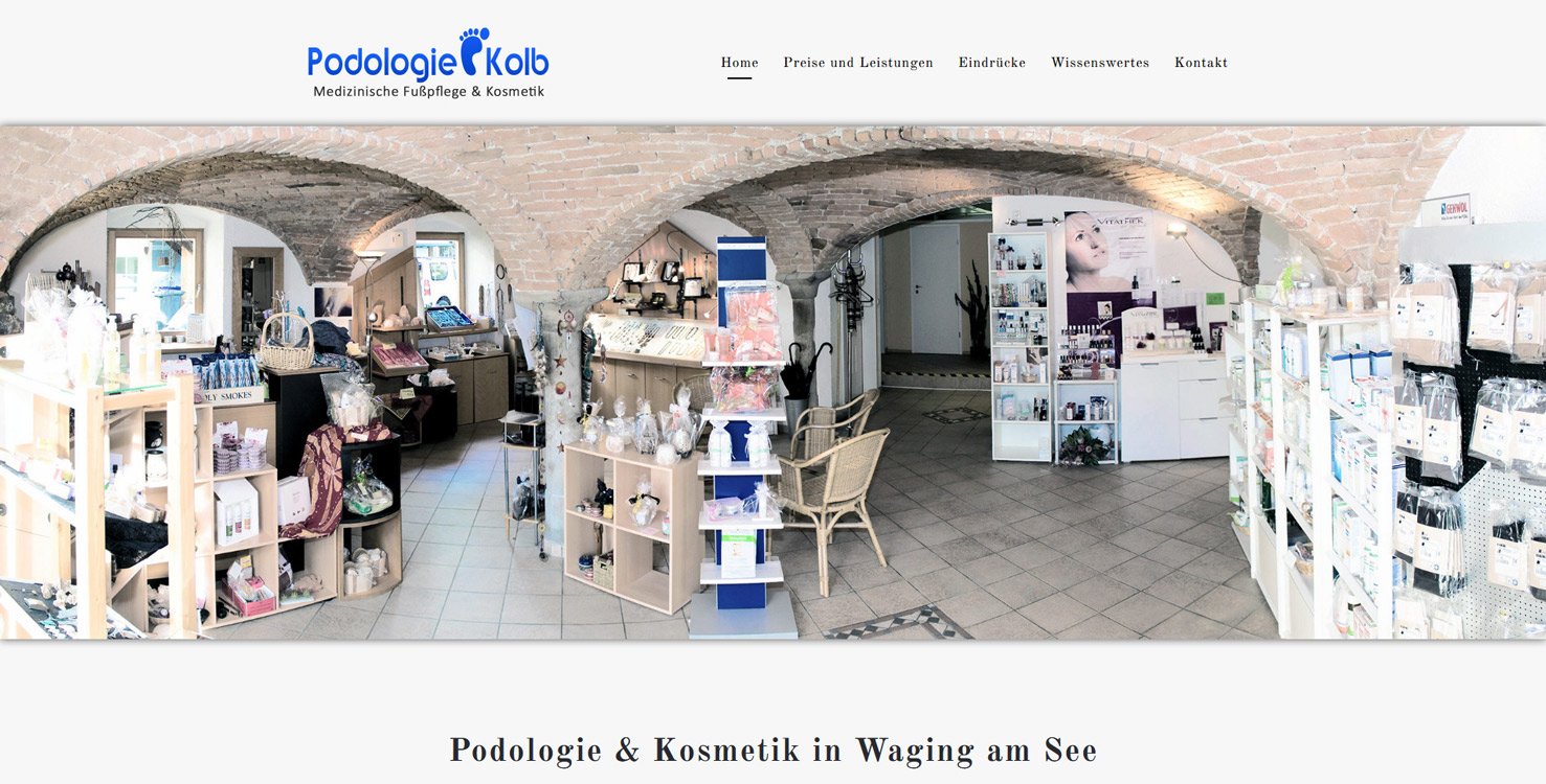 Webseite: Podologie Kolb